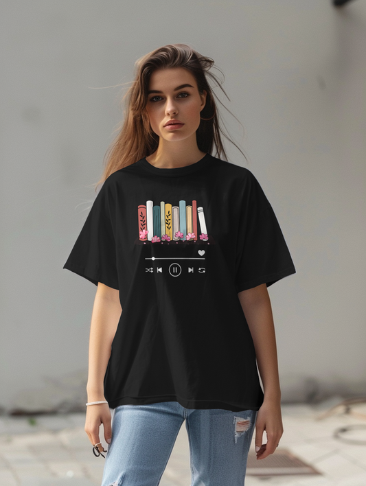 Books & Beats Oversized T-Shirt